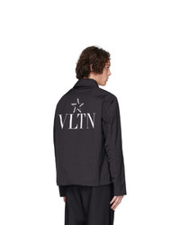 Мужская черная куртка-рубашка от Valentino