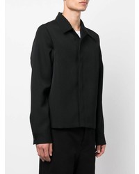 Мужская черная куртка-рубашка от Jil Sander