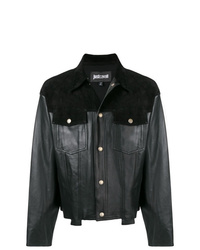 Мужская черная куртка-рубашка от Just Cavalli