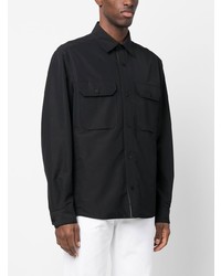 Мужская черная куртка-рубашка от Zegna