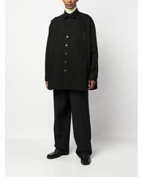 Мужская черная куртка-рубашка от Raf Simons