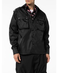 Мужская черная куртка-рубашка от Prada