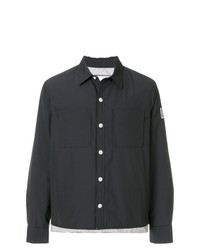 Мужская черная куртка-рубашка от Moncler Gamme Bleu