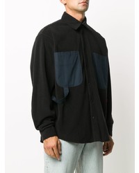 Мужская черная куртка-рубашка от MSGM