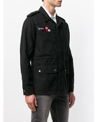 Мужская черная куртка-рубашка от Saint Laurent