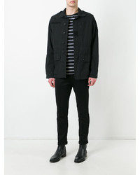 Мужская черная куртка-рубашка от Saint Laurent