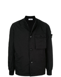 Мужская черная куртка-рубашка от Stone Island