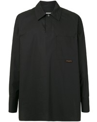 Мужская черная куртка-рубашка от Wooyoungmi