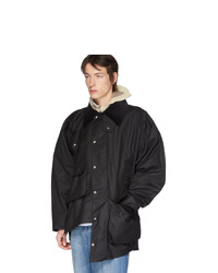 Черная куртка с воротником и на пуговицах от Y/Project