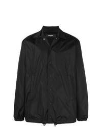 Черная куртка с воротником и на пуговицах от DSQUARED2