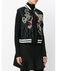 Женская черная куртка с вышивкой от Ermanno Scervino