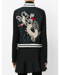 Женская черная куртка с вышивкой от Ermanno Scervino