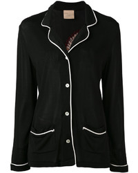 Женская черная куртка с вышивкой от Laneus