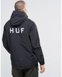 Мужская черная куртка с принтом от HUF