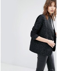Женская черная куртка с принтом от Suncoo