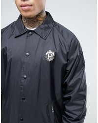 Мужская черная куртка с принтом от HUF