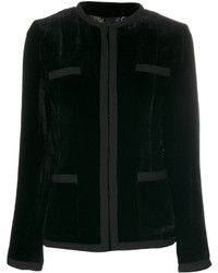 Женская черная куртка с рельефным рисунком от Etro