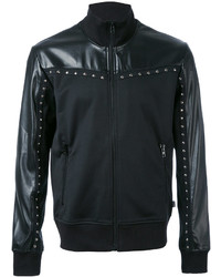 Мужская черная куртка с шипами от Just Cavalli