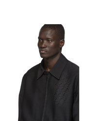 Черная куртка харрингтон от Fendi
