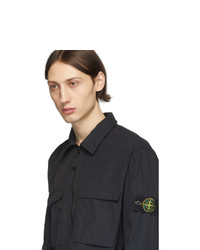 Черная куртка харрингтон от Stone Island