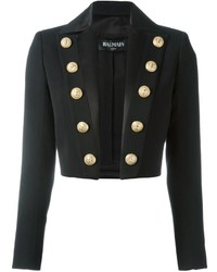 Женская черная куртка от Balmain