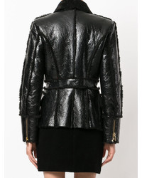 Женская черная куртка от Balmain