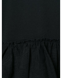 Черная легкая блузка с рюшами от Stella McCartney