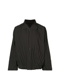 Мужская черная легкая куртка-рубашка от Homme Plissé Issey Miyake