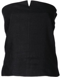 Черная льняная блузка от H Beauty&Youth