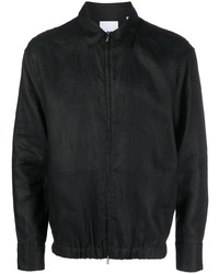 Мужская черная льняная куртка-рубашка от PT TORINO