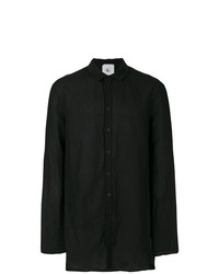 Мужская черная льняная рубашка с длинным рукавом от Lost & Found Rooms