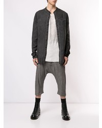 Мужская черная льняная рубашка с длинным рукавом от Thom Krom