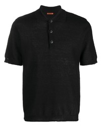 Мужская черная льняная футболка-поло от Barena