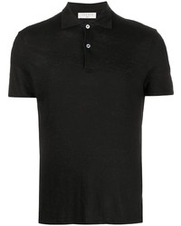Мужская черная льняная футболка-поло от Sandro Paris