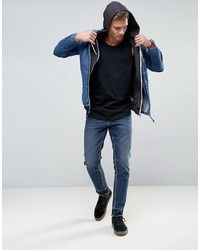 Мужская черная майка в горизонтальную полоску от Jack and Jones