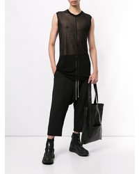 Мужская черная майка в сеточку от Rick Owens