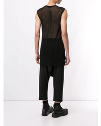 Мужская черная майка в сеточку от Rick Owens