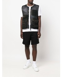 Мужская черная майка в сеточку от Stone Island