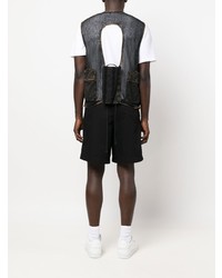 Мужская черная майка в сеточку от Stone Island