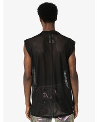 Мужская черная майка в сеточку от Rick Owens