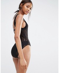 Женская черная майка в сеточку