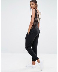 Женская черная майка в сеточку