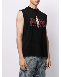 Мужская черная майка с вышивкой от Martine Rose