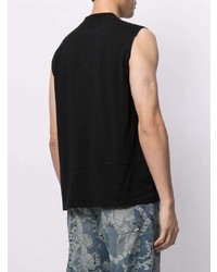 Мужская черная майка с вышивкой от Martine Rose