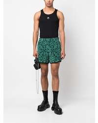 Мужская черная майка с вышивкой от Marine Serre