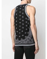 Мужская черная майка с "огурцами" от Amiri