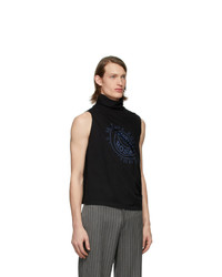 Мужская черная майка с принтом от Martine Rose