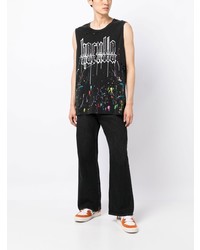 Мужская черная майка с принтом от Haculla