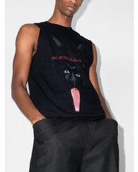 Мужская черная майка с принтом от Mowalola