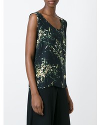 Женская черная майка с принтом от Minimarket